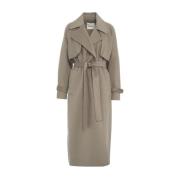 Ottod'Ame Klassisk Ullblandad Trenchcoat Gray, Dam