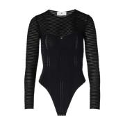 Elisabetta Franchi Svart Tricot Body Black, Dam