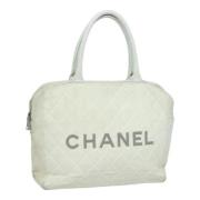 Chanel Vintage Pre-owned Canvas handvskor White, Dam