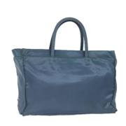 Prada Vintage Pre-owned Nylon totevskor Blue, Dam