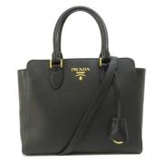 Prada Vintage Pre-owned Laeder totevskor Black, Dam