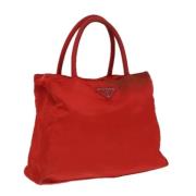 Prada Vintage Pre-owned Nylon totevskor Red, Dam