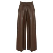 Max Mara Weekend Vida Ben Elastisk Midja Byxor Brown, Dam