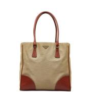 Prada Vintage Pre-owned Canvas totevskor Brown, Dam