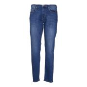 PS By Paul Smith Blå Stretch Bomulls Jeans Aw24 Blue, Herr