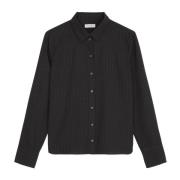 Marc O'Polo Vanlig heltryckt blus Black, Dam