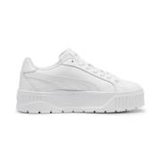 Puma Dam Läder Sneakers med SoftFoam+ Stötdämpning White, Dam