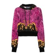 Versace Jeans Couture Guld Sweatshirt för Kvinnor Aw24 Multicolor, Dam