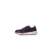 Premiata Logo Sneakers Mocka Gummisula Brown, Herr