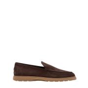 Tod's Mockasin i Mocka med Gummisula Brown, Herr