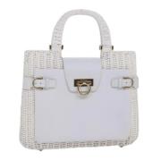 Salvatore Ferragamo Pre-owned Pre-owned Tyg handvskor White, Dam