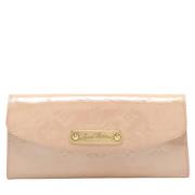 Louis Vuitton Vintage Pre-owned Laeder kuvertvskor Beige, Dam