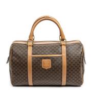 Celine Vintage Pre-owned Belagd canvas handvskor Brown, Dam