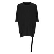 Rick Owens Svart Bomull T-shirt Rund Hals Korta ärmar Black, Herr