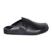 Balenciaga Svarta Lädersandaler Unik Stil Black, Herr