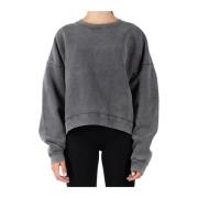 Acne Studios Grå Bomullströja Ci0137 Gray, Dam