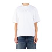 Acne Studios Vit Bomull T-shirt Cl0274 White, Dam