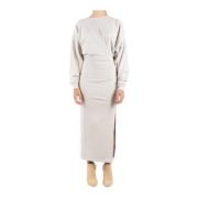 Isabel Marant Étoile Ivory Bomulls Klänning Salomon White, Dam