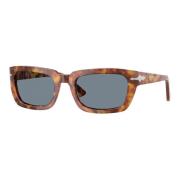 Persol Stiliga solglasögon i grön Havana Brown, Unisex