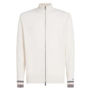 Tommy Hilfiger Ivory Ullblandning Dragkedja Genom White, Herr