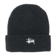 Stüssy Kontrasterande Logotyp Akryl Stickad Mössa Black, Herr