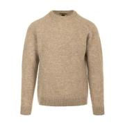 Irish Crone Brun Crew Neck Jumper Sweater Brown, Herr