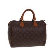 Louis Vuitton Vintage Pre-owned Canvas handvskor Brown, Dam