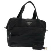 Prada Vintage Pre-owned Nylon handvskor Black, Dam