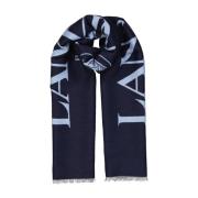 Lanvin Blå Halsduk med Fransar Blue, Dam