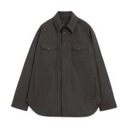 Aspesi Vadderad taffeta overshirt med Thermore Green, Dam