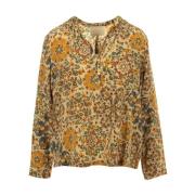 Momoni Beige Sweater Hector Blouse Multicolor, Dam