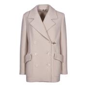 Fay Brun Ull Kashmir Blandning Peacoat Beige, Dam