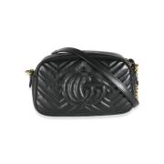 Gucci Vintage Pre-owned Laeder crossbodyvskor Black, Dam