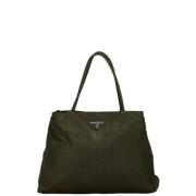 Prada Vintage Pre-owned Tyg prada-vskor Green, Dam