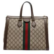 Gucci Vintage Pre-owned Canvas gucci-vskor Beige, Dam