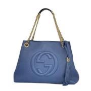 Gucci Vintage Pre-owned Laeder gucci-vskor Blue, Dam