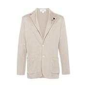 Lardini Stickad blazer i beige Beige, Herr