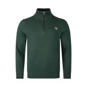 PS By Paul Smith Half Zip Stickad Tröja Green, Herr