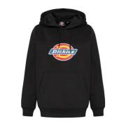 Dickies Icon Logo Hoodie Sweatshirt Svart Black, Dam