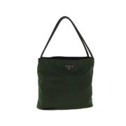 Prada Vintage Pre-owned Nylon prada-vskor Green, Dam