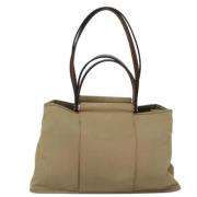 Hermès Vintage Pre-owned Canvas handvskor Beige, Dam