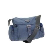 Prada Vintage Pre-owned Nylon prada-vskor Blue, Dam