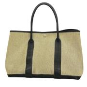 Hermès Vintage Pre-owned Canvas axelremsvskor Beige, Dam