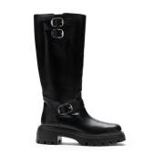 Stuart Weitzman Emerson Moto Boot Black, Dam