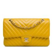 Chanel Vintage Pre-owned Laeder axelremsvskor Yellow, Dam