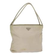 Prada Vintage Pre-owned Nylon prada-vskor Beige, Dam