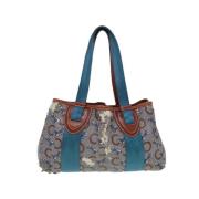 Celine Vintage Pre-owned Canvas handvskor Multicolor, Dam