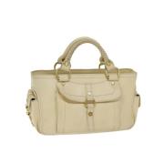 Celine Vintage Pre-owned Laeder handvskor Beige, Dam