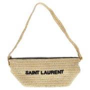 Yves Saint Laurent Vintage Pre-owned Raffia axelremsvskor Beige, Dam