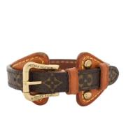 Louis Vuitton Vintage Pre-owned Tyg armband Brown, Dam